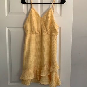 Yellow gingham dress, only worn once